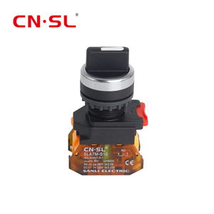 Bouton poussoir en plastique 22mm 1no 1nc, sélecteur à 3 positions, sélecteur rotatif