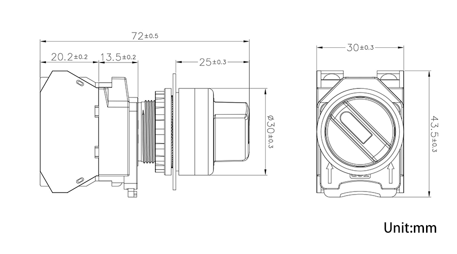 7M旋钮二位置锁-复位