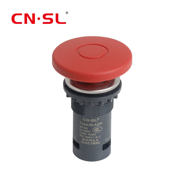 Tête champignon de 40 mm de diamètre, bouton-poussoir 1NO+1NC de la taille d'une pinte