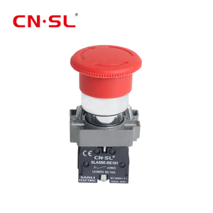 Bouton d'arrêt d'urgence 22mm IP65, verrouillage électrique, tête de champignon rouge, tourner pour libérer les boutons poussoirs, commutateurs
