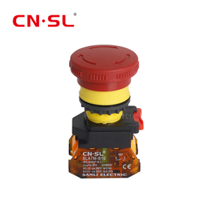Bouton d'arrêt d'urgence OEM, 22mm, étanche IP65, interrupteur électrique momentané à tête de champignon rouge, boutons poussoirs